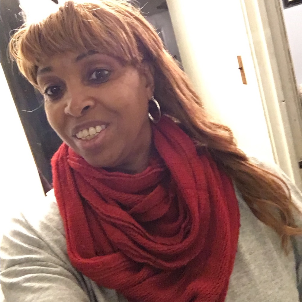 Red three way scarf